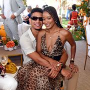 pacific palisades, california   october 02 l r darius daulton jackson and keke palmer attend the veuve clicquot polo classic los angeles at will rogers state historic park on october 02, 2021 in pacific palisades, california photo by gregg deguiregetty images