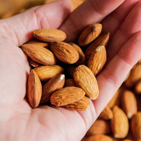 almonds, close up, nuts