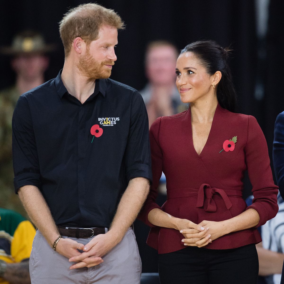 sydney, australia   october 27  prince harry, duke of sussex and meghan, duchess of sussex attend the wheelchair basketball final at the invictus games on october 27, 2018 in sydney, australia the duke and duchess of sussex are on their official 16 day autumn tour visiting cities in australia, fiji, tonga and new zealand  photo by samir husseinsamir husseinwireimage