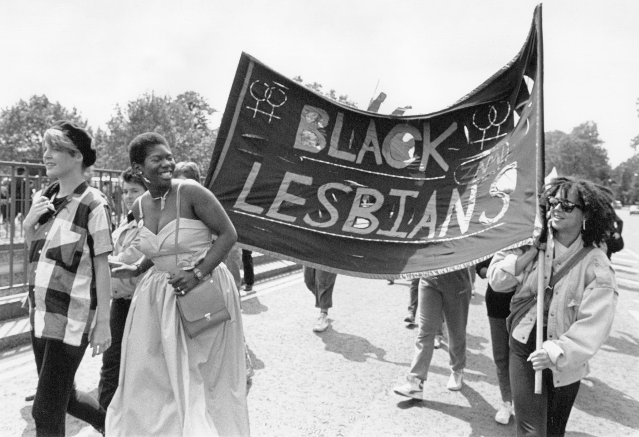 lesbian  gay pride, london 1985 photo by photofusionuniversal images group via getty images