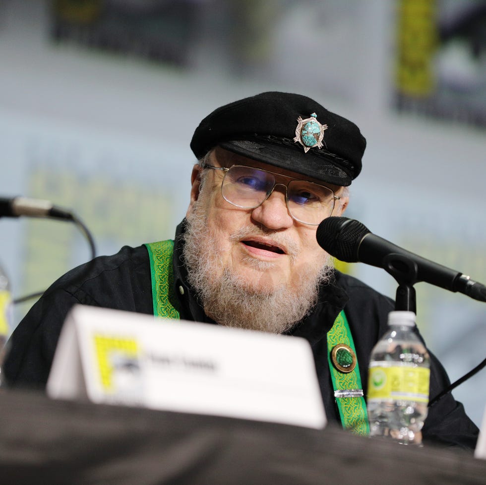 san diego, california   july 23 george rr martin speaks onstage during hbos house of the dragon panel at comic con at san diego convention center on july 23, 2022 in san diego, california photo by filmmagicfilmmagic for hbo