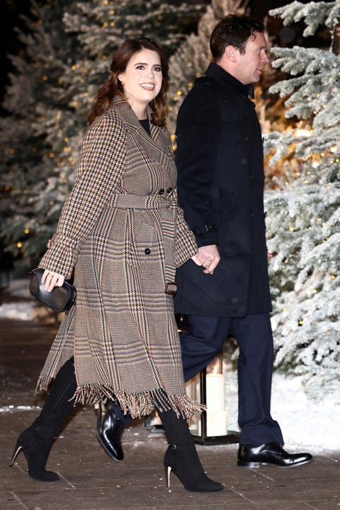 britains princess eugenie of york and her husband jack brooksbank arrive to attend the together at christmas carol service at westminster abbey, in london, on december 15, 2022 photo by henry nicholls pool afp photo by henry nichollspoolafp via getty images