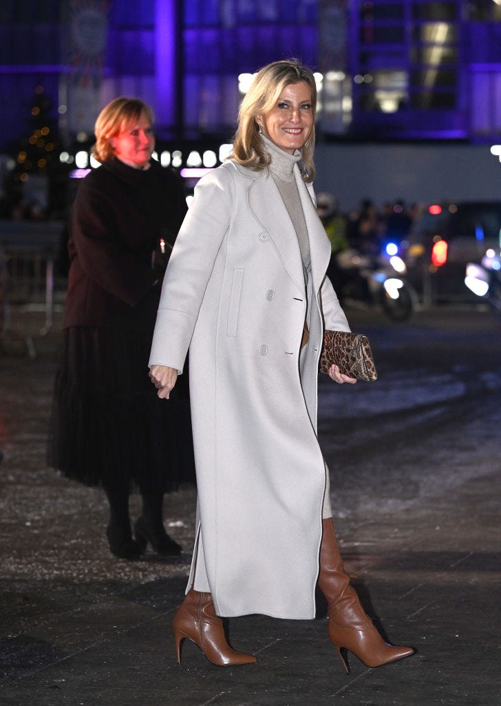 Sophie Wessex is chic in snowy neutrals for royal carol service