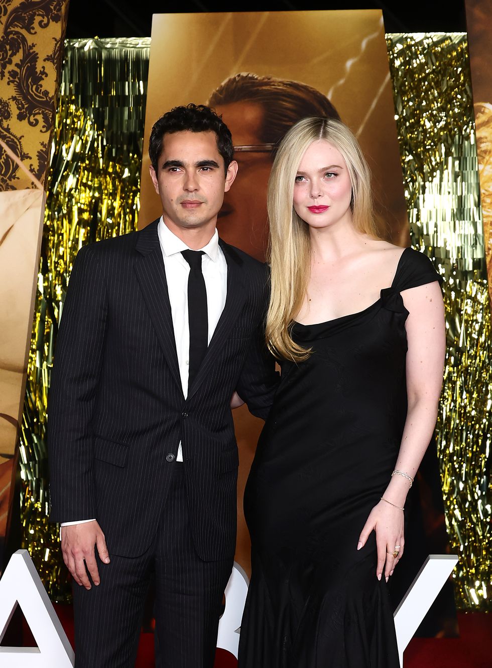 elle fanning and max minghella at the babylon premiere