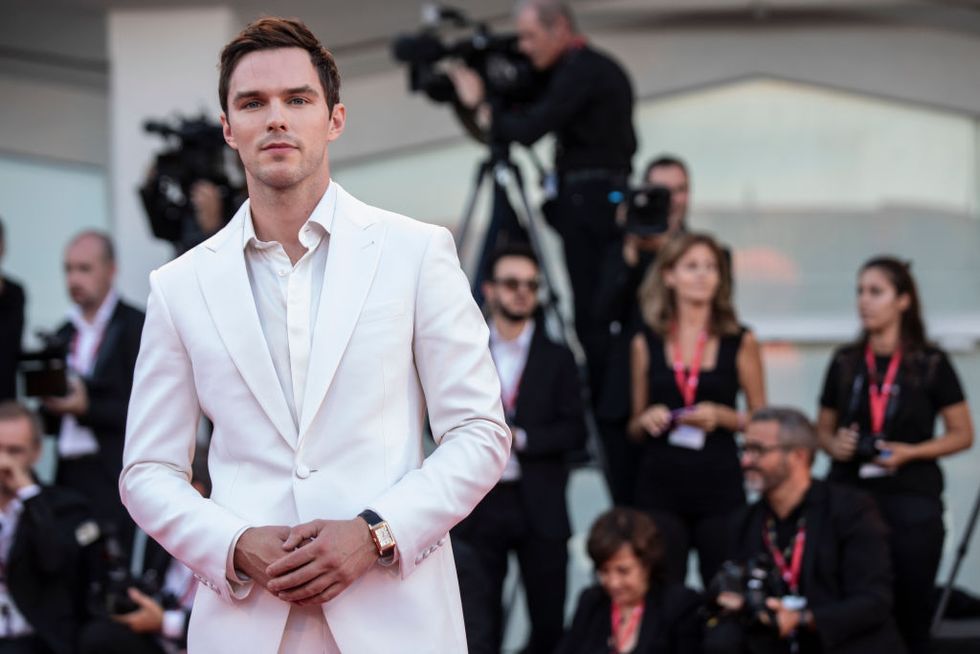 venice, italy september 02 nicholas hoult attends the bones and all red carpet at the 79th venice international film festival on september 02, 2022 in venice, italy photo by alessandra benedetti corbiscorbis via getty images