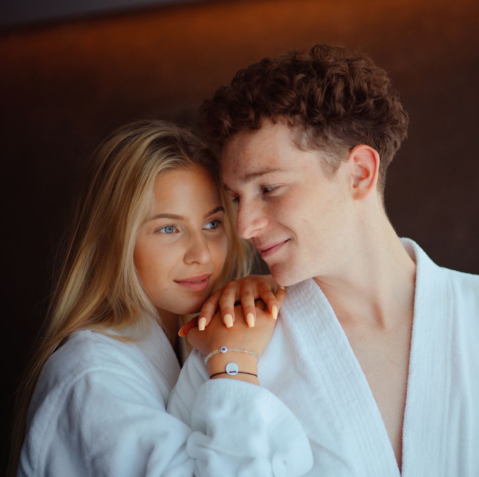 young couple in love enjoying together time in wellness