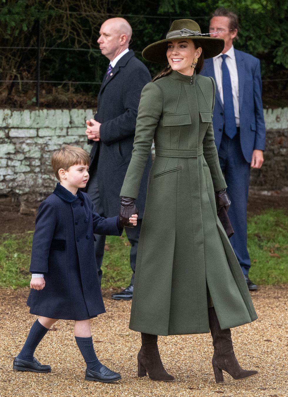 sandringham, norfolk december 25 prince louis and catherine, princess of wales attend the christmas day service at sandringham church on december 25, 2022 in sandringham, norfolk king charles iii ascended to the throne on september 8, 2022, with his coronation set for may 6, 2023 photo by samir husseinwireimage