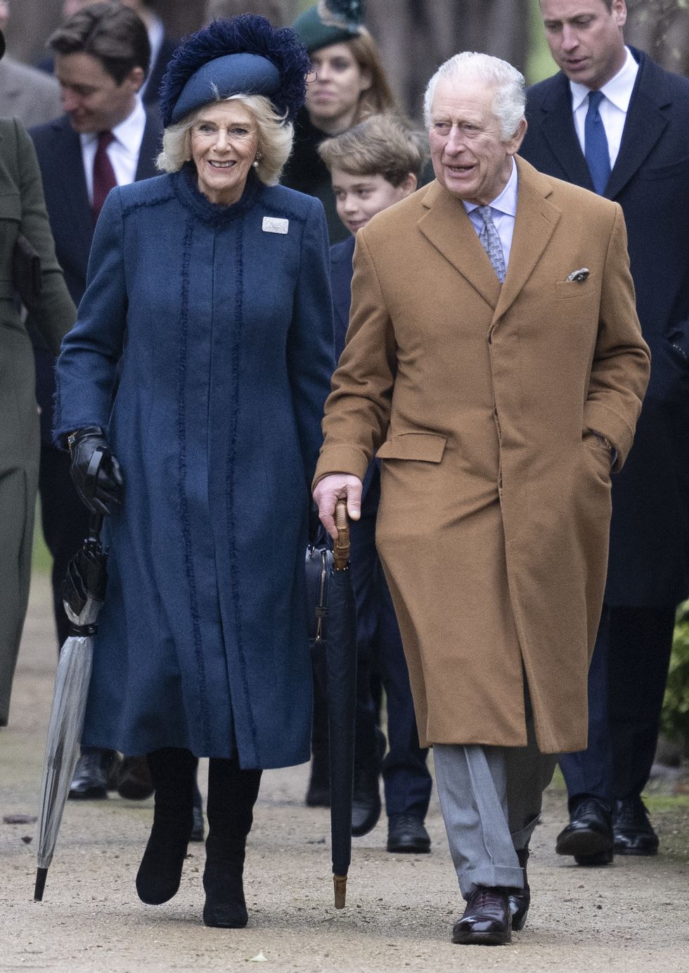sandringham, norfolk december 25 king charles iii and camilla, queen consort attend the christmas day service at st mary magdalene church on december 25, 2022 in sandringham, norfolk king charles iii ascended to the throne on september 8, 2022, with his coronation set for may 6, 2023 photo by uk press pooluk press via getty images