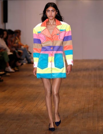 new york, new york september 10 a model walks the runway for colin locascio during nyfwthe shows at the west edge on september 10, 2023 in new york city photo by al zetawireimage