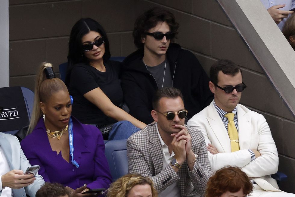 kylie jenner and timothée chalamet at the us open