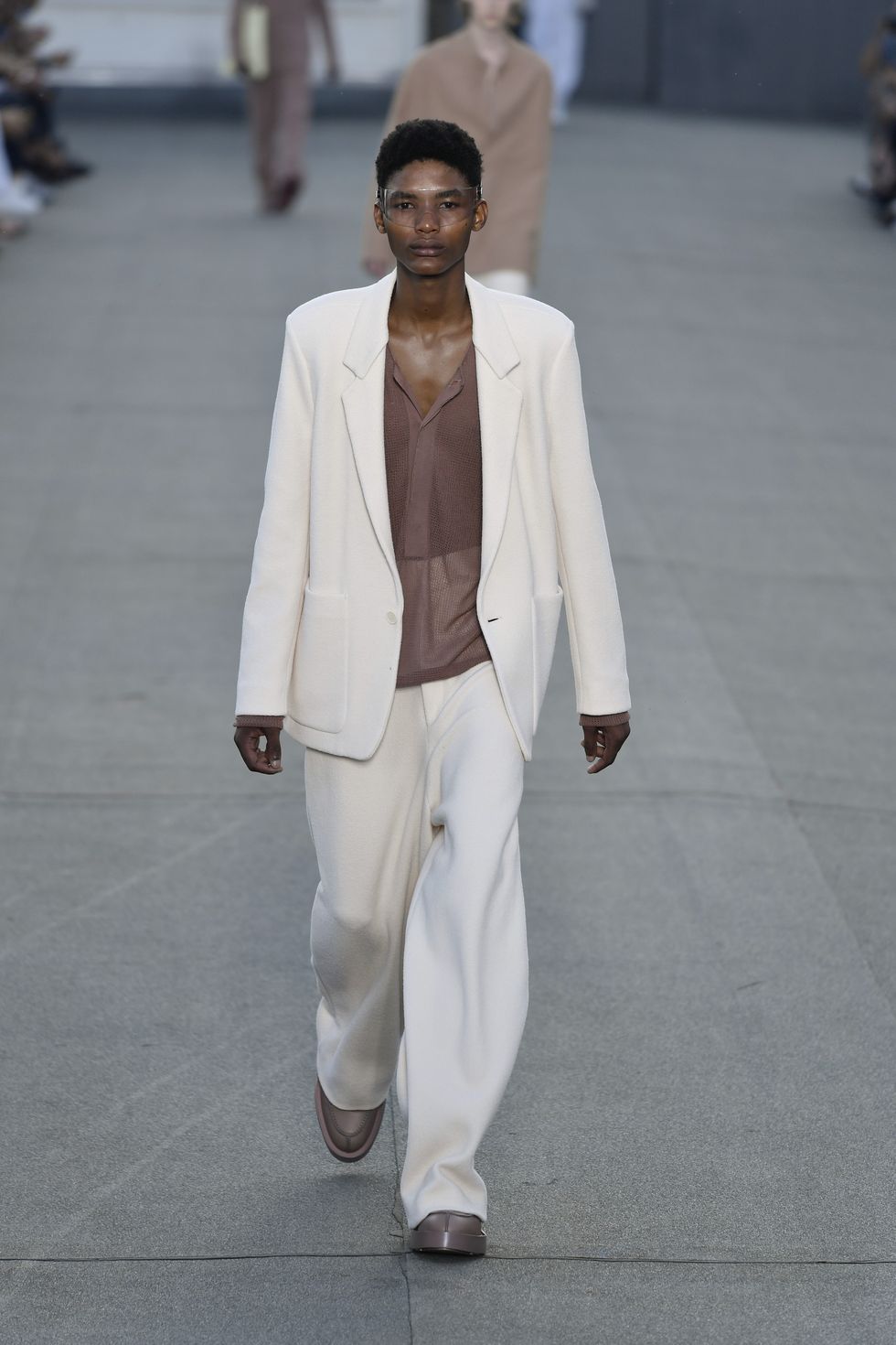 milan, italy june 20 a model walks the runway during the zegna ready to wear springsummer 2023 fashion show as part of the milan men fashion week on june 20, 2022 in milan, italy photo by victor virgilegamma rapho via getty images