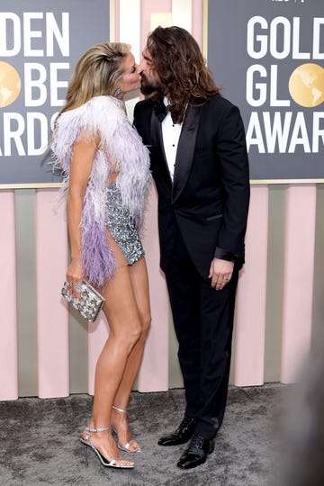 heidi klum at the golden globes