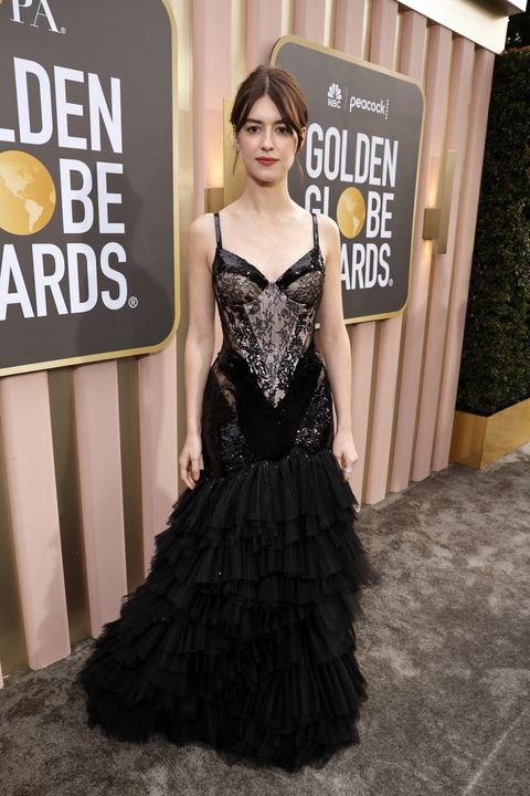 beverly hills, california january 10 80th annual golden globe awards pictured daisy edgar jones arrives at the 80th annual golden globe awards held at the beverly hilton hotel on january 10, 2023 in beverly hills, california photo by todd williamsonnbcnbc via getty images