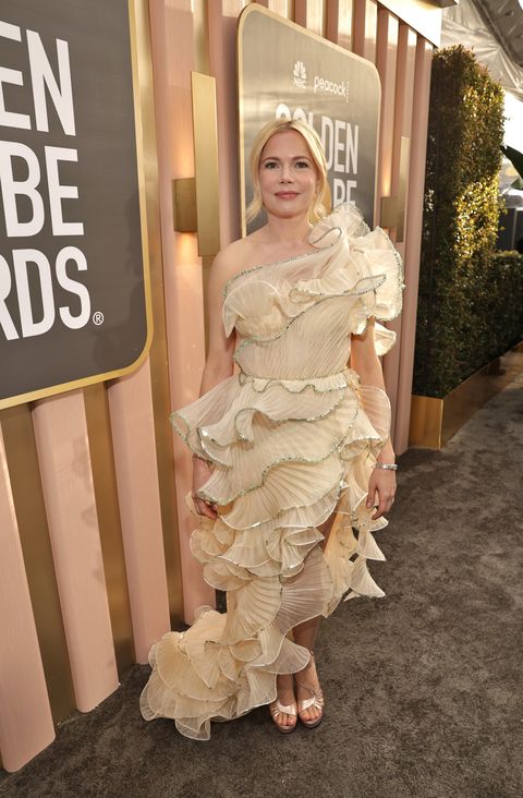 beverly hills, california january 10 80th annual golden globe awards pictured michelle williams arrives at the 80th annual golden globe awards held at the beverly hilton hotel on january 10, 2023 in beverly hills, california photo by todd williamsonnbcnbc via getty images