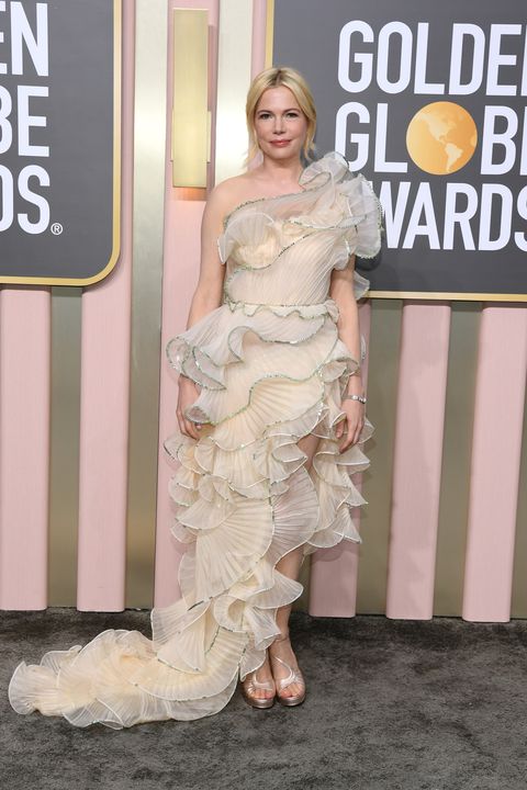 beverly hills, california january 10 michelle williams attends the 80th annual golden globe awards at the beverly hilton on january 10, 2023 in beverly hills, california photo by jon kopaloffgetty images