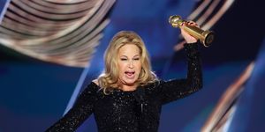 beverly hills, california january 10 80th annual golden globe awards pictured jennifer coolidge accepts the best supporting actress in a limited or anthology series or television film award for the white lotus onstage at the 80th annual golden globe awards held at the beverly hilton hotel on january 10, 2023 in beverly hills, california photo by rich polknbc via getty images