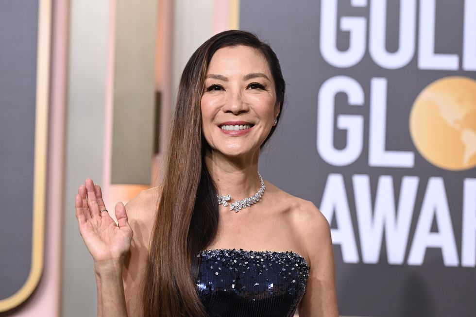 michelle yeoh at the 80th annual golden globe awards held at the beverly hilton on january 10, 2023 in beverly hills, california photo by gilbert floresvariety via getty images