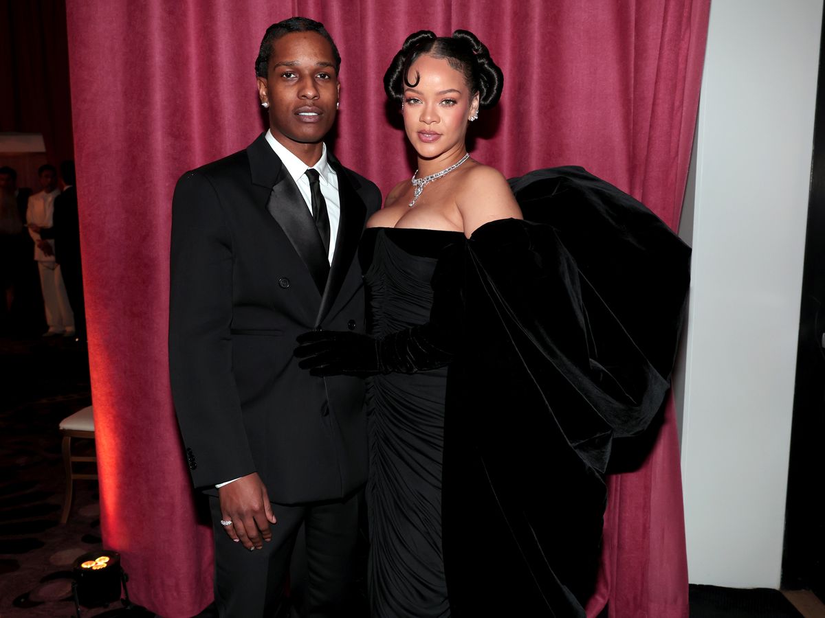 A$AP Rocky Suits Up in Loafers With Rihanna at Golden Globes 2023 –  Footwear News