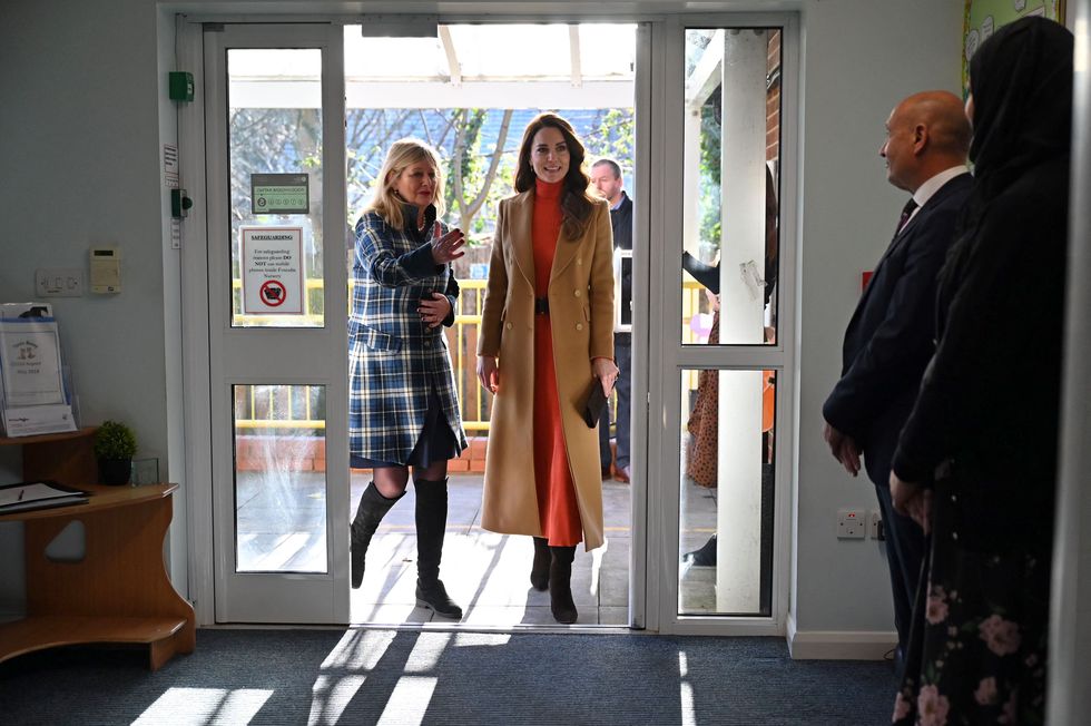 britains catherine, princess of wales c arrives to visit foxcubs nursery in luton, north of london on january 18, 2023, as part of her ongoing work to elevate the importance of early childhood to lifelong outcomes photo by justin tallis pool afp photo by justin tallispoolafp via getty images