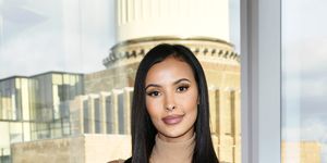 london, england december 07 maya jama attends the british gq christmas lunch hosted by adam baidawi to celebrate the launch of the bmw xm at joia on december 7, 2022 in london, england photo by david m benettjed cullendave benettgetty images