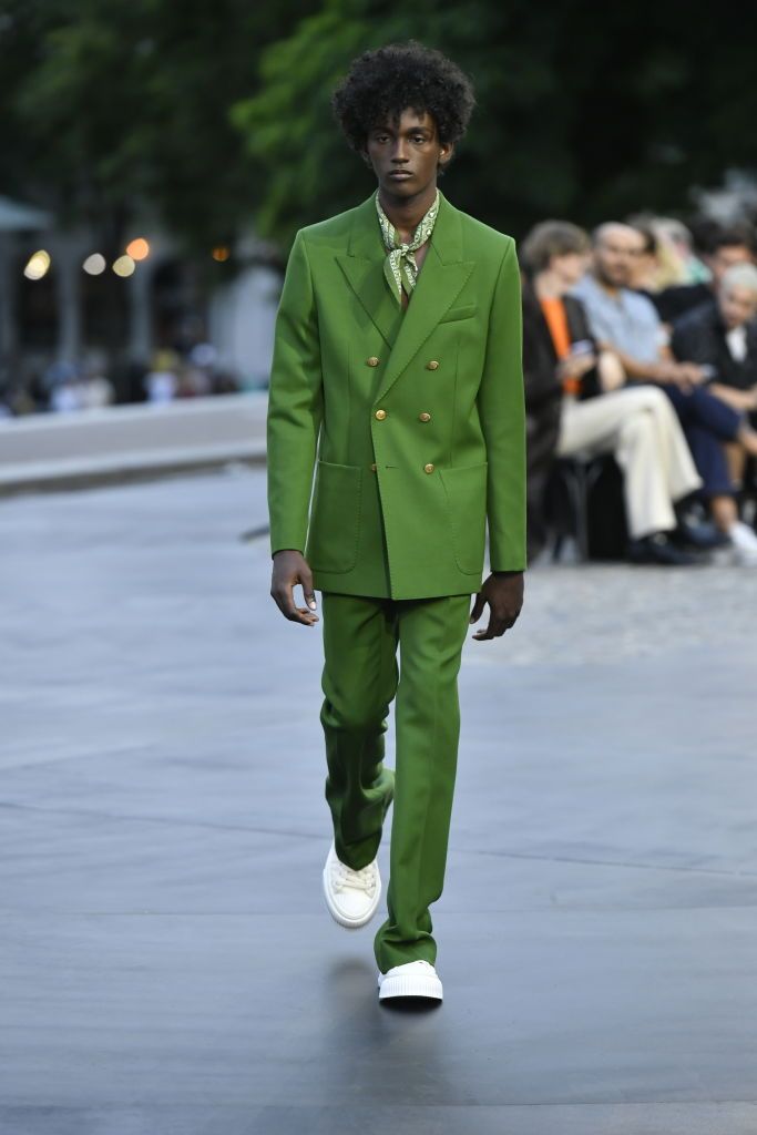 runway at ami alexandre mattiussi rtw mens spring 2023 photographed in paris on june 23, 2022 photo by dominique maîtrewwdpenske media via getty images