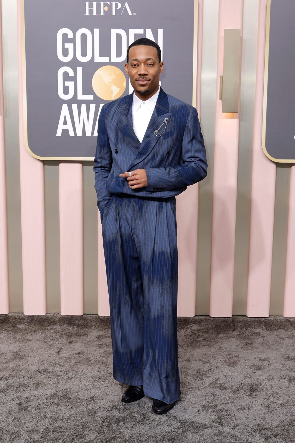 beverly hills, california january 10 tyler james williams attends the 80th annual golden globe awards at the beverly hilton on january 10, 2023 in beverly hills, california photo by frazer harrisonwireimage