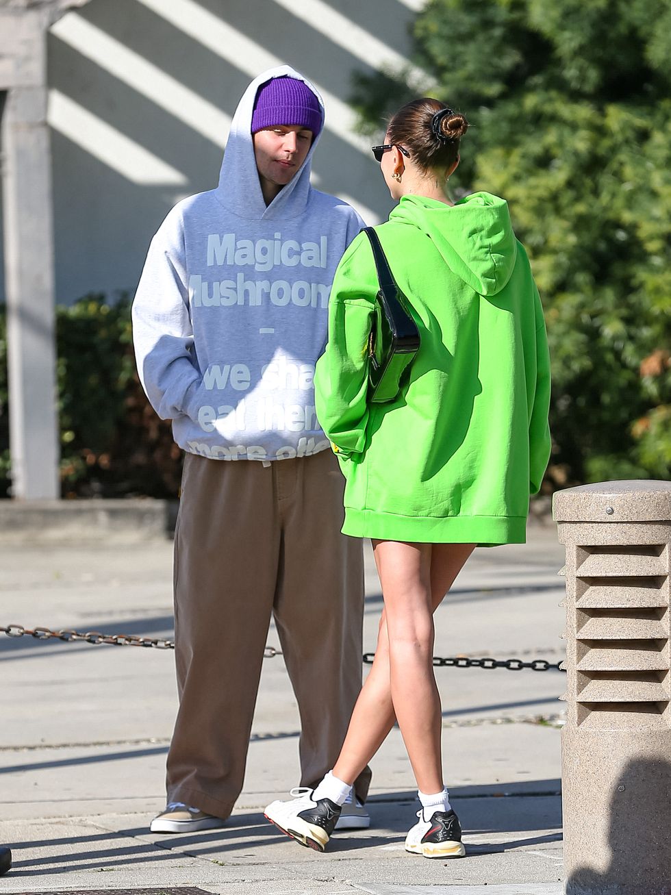los angeles, ca january 19 justin bieber and hailey bieber are seen on january 19, 2023 in los angeles, california photo by bellocqimagesbauer griffingc images