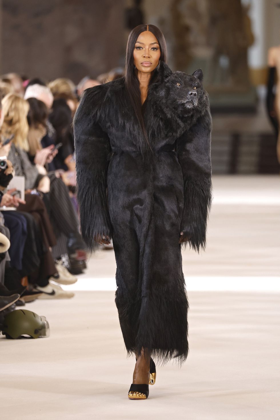 editorial use only for non editorial use please seek approval from fashion house a model naomi campbell walks the runway during the schiaparelli haute couture spring summer 2023 show as part of paris fashion week on january 23, 2023 in paris, france photo estrop by getty images