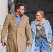 los angeles, ca december 15 ben affleck and jennifer lopez are seen at jimmy kimmel live on december 15, 2021 in los angeles, california photo by rbbauer griffingc images