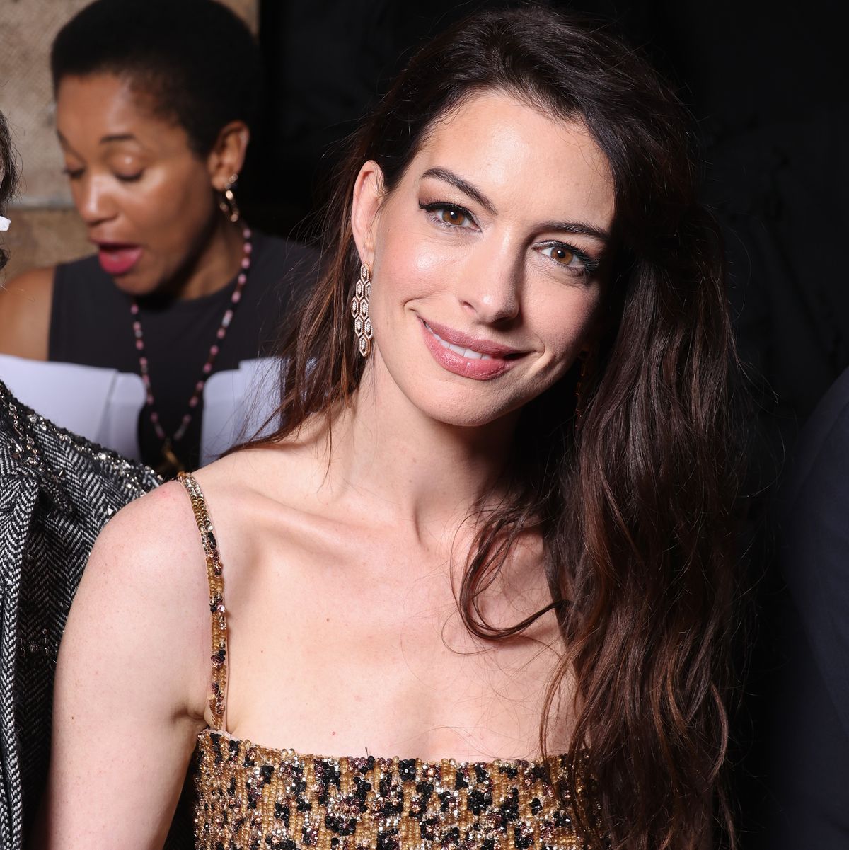 paris, france january 25 editorial use only for non editorial use please seek approval from fashion house anne hathaway attends the valentino haute couture spring summer 2023 show as part of paris fashion week on january 25, 2023 in paris, france photo by pascal le segretaingetty images