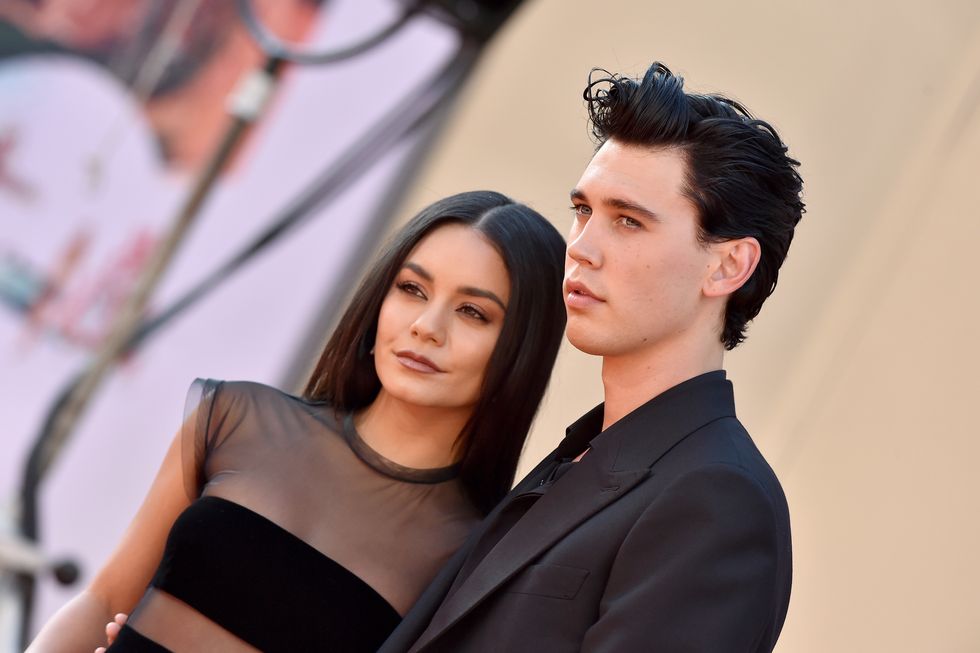 hollywood, california july 22 vanessa hudgens and austin butler attend sony pictures once upon a time in hollywood los angeles premiere on july 22, 2019 in hollywood, california photo by axellebauer griffinfilmmagic