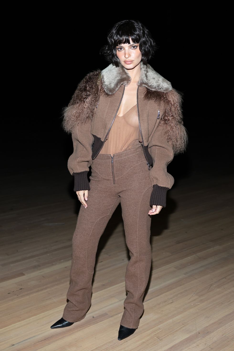 new york, new york february 02 emily ratajkowski attends the marc jacobs runway show 2023 at the park avenue armory on february 02, 2023 in new york city photo by dimitrios kambourisgetty images for marc jacobs