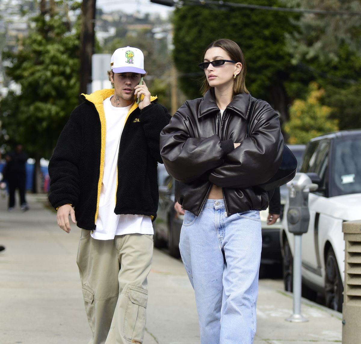west hollywood, ca february 3 justin bieber and hailey bieber are seen on february 3, 2023 in west hollywood, california photo by megagc images