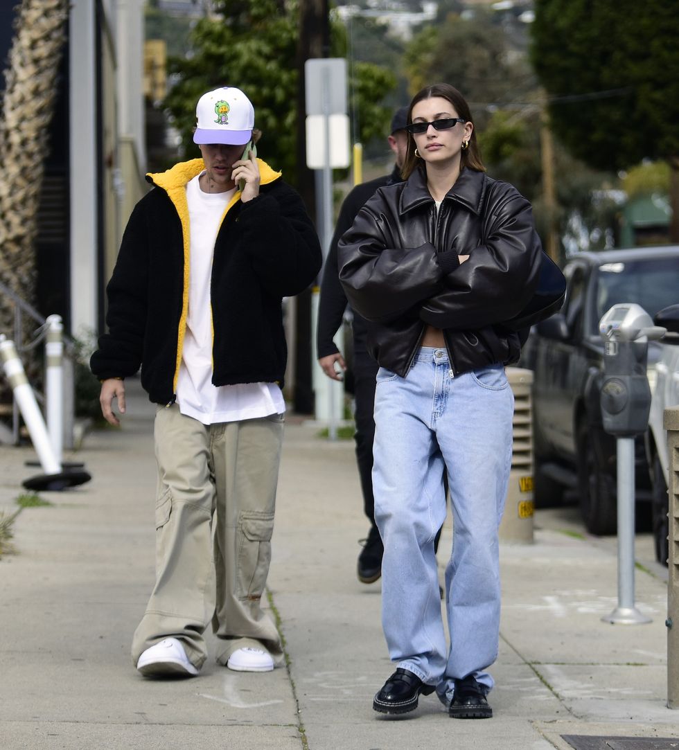 west hollywood, ca february 3 justin bieber and hailey bieber are seen on february 3, 2023 in west hollywood, california photo by megagc images