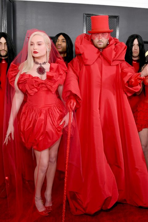 los angeles, california february 05 for editorial use only kim petras and sam smith attend the 65th grammy awards on february 05, 2023 in los angeles, california photo by jon kopaloffwireimage