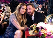 los angeles, california february 05 jennifer lopez and ben affleck seen during the 65th grammy awards at cryptocom arena on february 05, 2023 in los angeles, california photo by john shearergetty images for the recording academy