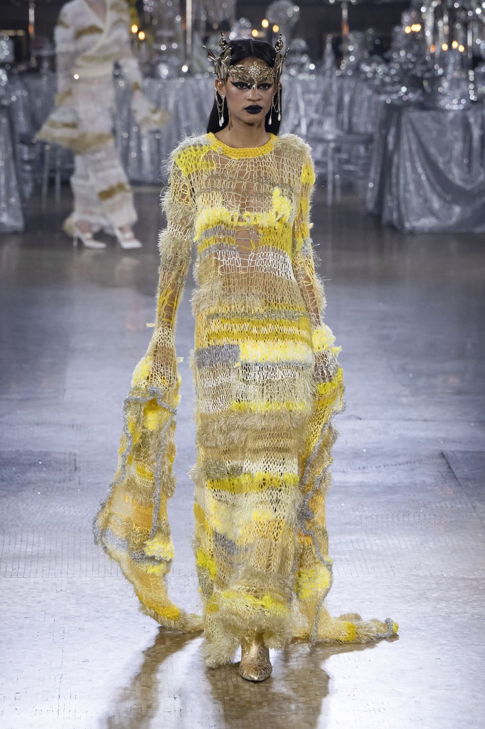 new york, usa february 10 a model walks the runway during the rodarte ready to wear fallwinter 2023 2024 fashion show as part of the new york fashion week on february 10, 2023 in ny photo by victor virgilegamma rapho via getty images