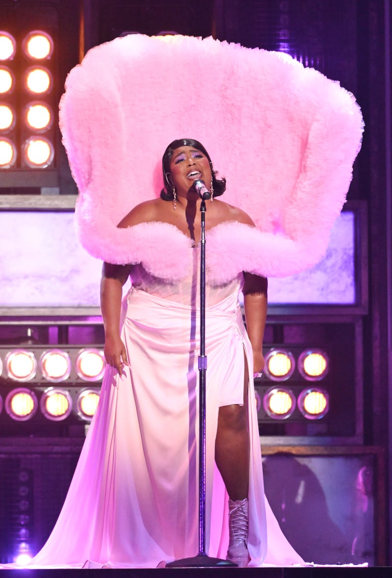 Lizzo is a Work of Art in a Metallic Ruffle Dress at the 2023 BRIT Awards