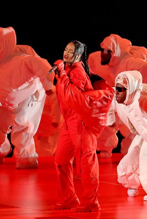 Rihanna Wore Fuzzy Slippers Backstage at the Super Bowl