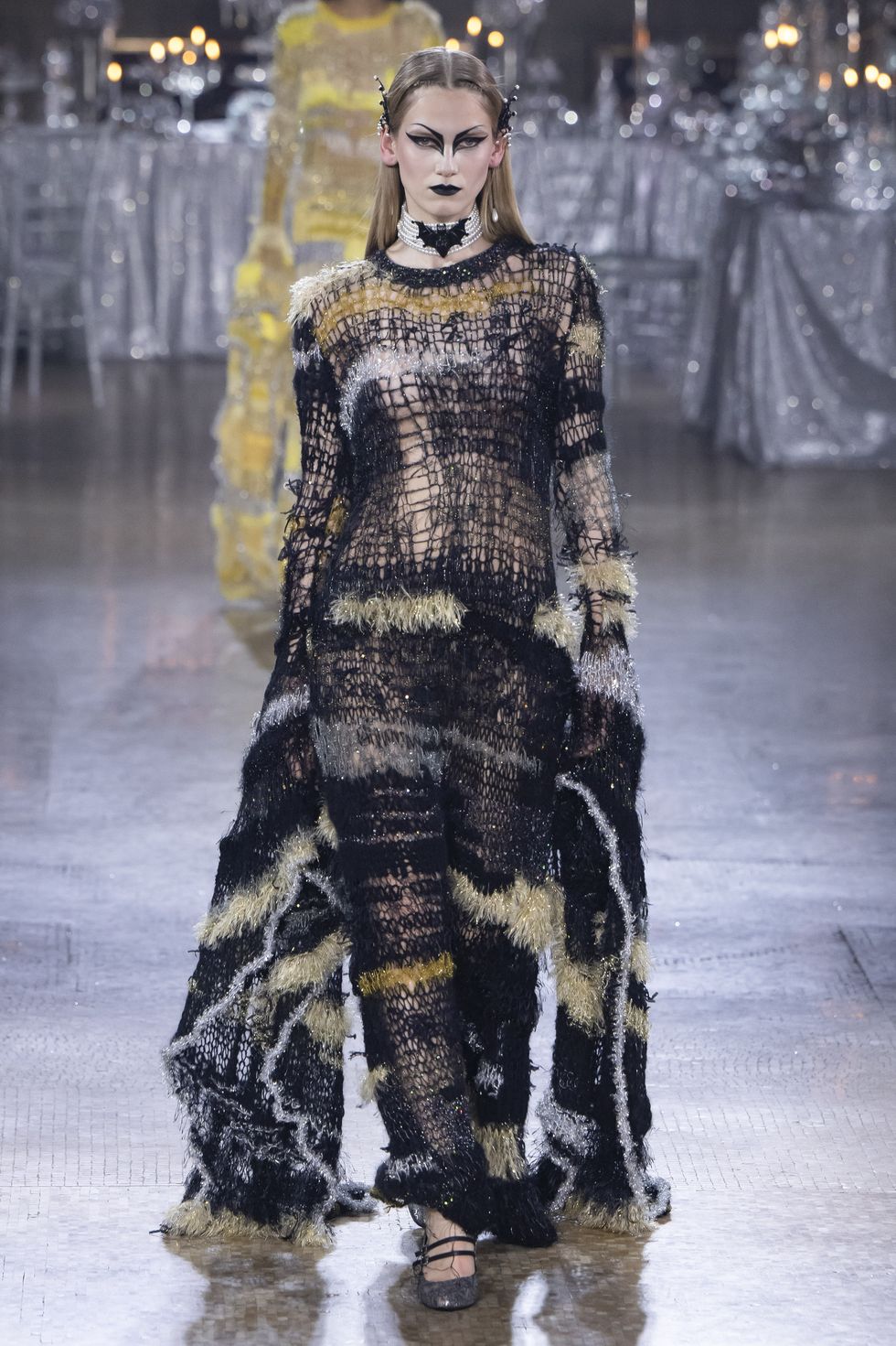 new york, usa february 10 a model walks the runway during the rodarte ready to wear fallwinter 2023 2024 fashion show as part of the new york fashion week on february 10, 2023 in ny photo by victor virgilegamma rapho via getty images