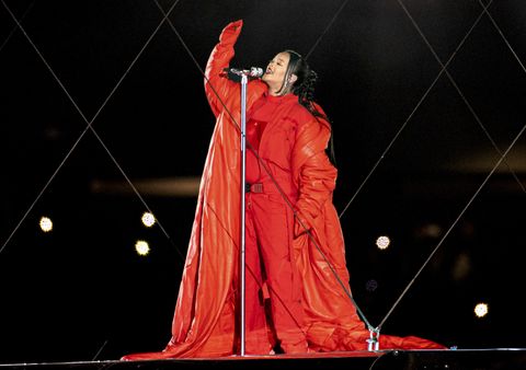 rihanna performs at the apple super bowl lvii halftime show held at state farm stadium on february 12, 2023 in glendale, arizona photo by christopher polkvariety via getty images
