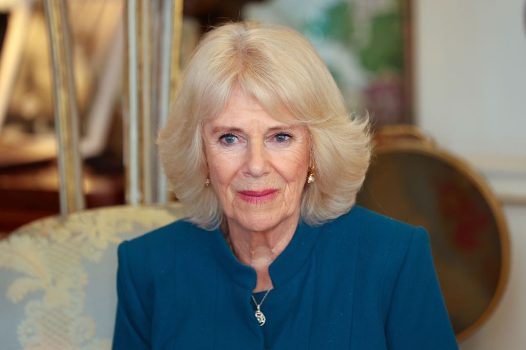 london, england march 08 camilla, duchess of cornwall during a meeting with team extraoardinary at clarence house on march 08, 2022 in london, england team extraoardinary rowed their 23 foot boat “dolly parton” 3,000 miles from la gomera in the canaries to english harbour in antigua in 42 days, seven hours and 17 minutes to raise money for cancer charities macmillan, cancer research uk and the royal marsden cancer charity photo by chris jackson poolgetty images