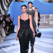 emily ratajkowski on the runway at tory burch fall 2023 ready to wear fashion show on february 13, 2023 in new york, new york photo by rodin banicawwd via getty images
