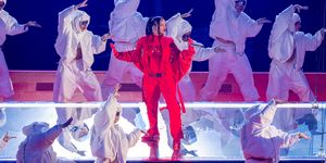 glendale, az february 12 rihanna performs during halftime at super bowl lvii between the philadelphia eagles and the kansas city chiefs on sunday, february 12th, 2023 at state farm stadium in glendale, az photo by adam bowicon sportswire