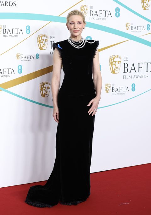 london, england february 19 cate blanchett attends the ee bafta film awards 2023 at the royal festival hall on february 19, 2023 in london, england photo by mike marslandwireimage