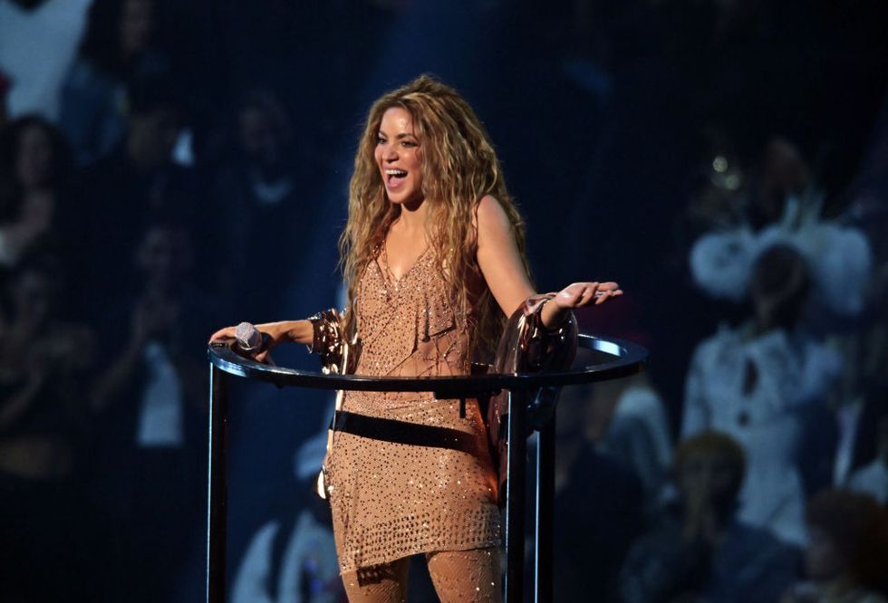 newark, new jersey september 12 shakira performs onstage during the 2023 mtv video music awards at prudential center on september 12, 2023 in newark, new jersey photo by noam galaigetty images for mtv