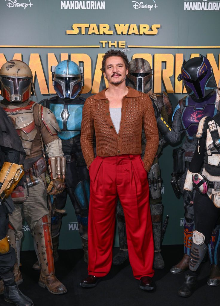london, england february 22 pedro pascal attends the forge experience inspired by the star wars series the mandalorian, to celebrate the launch of the mandalorian season 3, on february 22, 2023 in london, england photo by jeff spicerjeff spicergetty images for disney