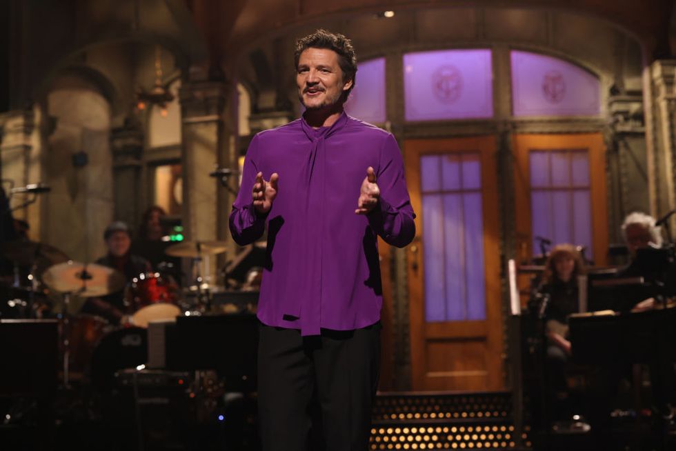 saturday night live pedro pascal, coldplay episode 1838 pictured host pedro pascal during the monologue on saturday, february 4, 2023 photo by will heathnbc via getty images