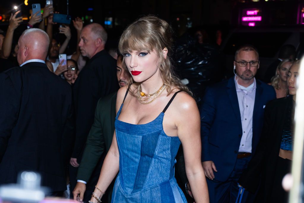 Taylor Swift Changed Into a Denim Minidress After Her Big VMAs Wins