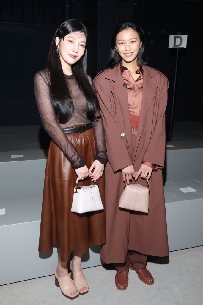 milan, italy february 24 joy and nana eikura are seen on the front row of the tods fashion show during the milan fashion week womenswear fallwinter 20232024 on february 24, 2023 in milan, italy photo by daniele venturelliwireimage
